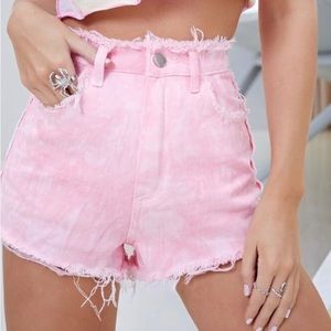 SHEIN tie-dye pink shorts! Super cute & comfy -never worn
